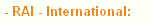 - RAI - International: